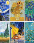 5D Diamond Art Kits for Adults Beginners 6 Pack - DIY Van Gogh Diamond Art Paint with Diamonds round Full Drill Diamond Dots Painting for Adults Kids Sunflowers Gem Art Pictures Art Wall Decor