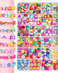 480 Pcs Fruit Flower Polymer Clay Beads, 24 Styles Clay Bead Charms for Bracelets Making, Jewelry Making, Necklace and Earring with Elastic String
