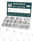 600Pcs Black Safety Pin Assorted Size Safety Pin Small and Large Safety Pins for Clothes Home School Office Sewing Craft and Arts Pinning
