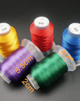 63 Brother Colors Polyester Embroidery Machine Thread Kit 500M (550Y) Each Spool for Brother Babylock Janome Singer Pfaff Husqvarna Bernina Embroidery and Sewing Machines