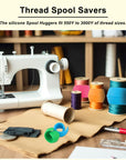 22 Pcs Fabric Huggers and Magnetic Fabric Clips for Cross Stitch, Silicone Thread Spool Huggers and Needle Minder Magnet for Embroidery and Quilting, Cross Stitch Supplies and Accessories