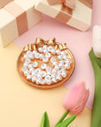 50PCS 10Mm Pearl Buttons with Shank round Pearl Buttons Decorative Buttons for Wedding Dresses, Sewing, Shirts, Jewelry Decorations, DIY Crafts Plastic Resin Sewing Buttons