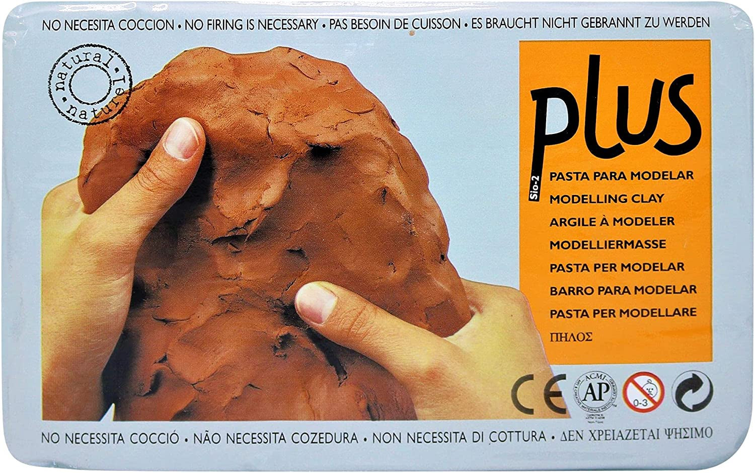 plus Clay Natural Self-Hardening Clay Terra Cotta 2.2 Pounds