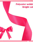 2 Rolls/50 Yards Hot Pink Ribbon 1 Inch Pink Satin Ribbon for Gift Wrapping Flower Bouquet DIY Crafts Party Wedding Christmas Halloween Decorations