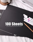 100Sheets Black Cardstock Paper 8.5” X 11”, Heavyweight Cardstock Construction Card Stock for Card Making Art Crafts Scrapbooking, 85 Lb/230Gsm