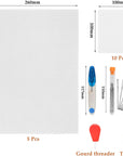 39Pcs Mesh Plastic Canvas Sheets Kit Including 15 Pieces Clear Plastic Canvas, 12 Color Acrylic Yarn and Embroidery Tools for Embroidery Plastic Canvas Craft