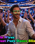 YouRfocus Sound Activated LED Wireless Light up Glasses, Neon Glasses Glow in the Dark for Rave Party, EDM