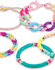 5 in 1 Activity Tower - Jewelry Making Kit with Storage - Heishi Beads, Plastic Links, Mini Rubber Bands, round Beads & Thread - Friendship Bracelet Making Kit for Girls 8-10-12-14
