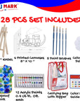 Kids Paint Set – Acrylic Kids Painting Kit – Storage Bag, Paints, Easel, Canvas, Brushes