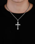 100Pcs Antique Silver Plated Cross Charms Pendant DIY Bracelets Necklace Jewelry Making Craft Wholesale 37Mmx21Mm(A282)