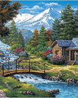 5D DIY Diamond Painting Kits for Adults Kids, Scenery Full Drill Embroidery Cross Stitch Crystal Rhinestone Paintings Pictures Arts Wall Decor Painting Dots Kits 15.7X11.8 In