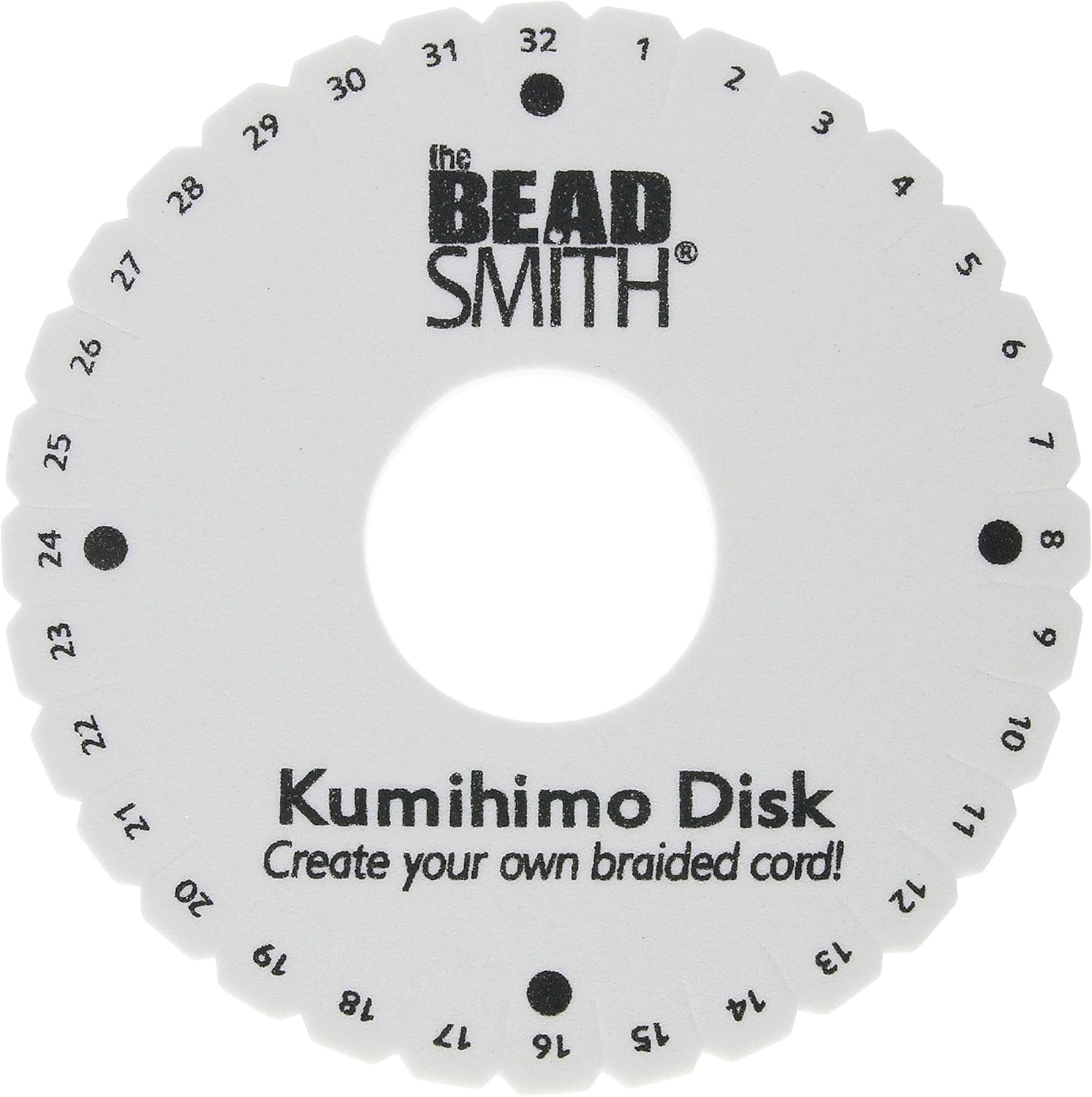 round Kumihimo Disk, 6 Inch Diameter, 3/8” Thick Dense Foam, Jewelry Tools for Braiding, 1 Disks