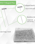 200Pcs T Pins, 2 Inch Sewing Pins, Stainless Steel Wig Pins for Wigs, T-Pins for Foam Head, Long Straight Pins for Sewing, Craft, Quilting and Blocking Knitting, Office, Decoration by