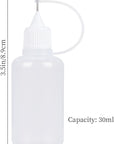 10 Pcs Needle Tip Glue Bottle Applicator DIY Quilling Tool Precision Tip Glue Plastic Liquid Dropper Bottles (30 Ml)