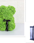Valentine's Day Gift Rose Bear Eternal Flower Rose Teddy Bear PE Foam Bear 25cm Valentines Day
