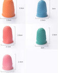 Thimble 5Pcs Craft Finger Tip Sewing Counting Protector Quilter Needlework Cone Rubber(Pink)