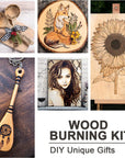 116Pcs Wood Burning Kit, Professional Wood Burning Tool with Soldering, DIY Creative Tools Adjustable Temperature 220~480℃ Wood Burner Soldering Pen for Embossing/Carving/Soldering & Pyrography