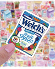 100Pcs Cute Snack Stickers Food Stickers Drink Stickers, Cute Small Stickers Set Kawaii for Teens/Boys/Girls/Adults