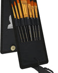 Paint Brush Set, 7 Artist Brushes for Painting with Acrylic, Gouache, Oil and Watercolor. Professional Art Quality on Canvas, Wood, Face and Models. Includes Carrying Case Travel Kit