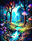 Landscape Diamond Painting Kits for Adults, DIY Hot Air Balloon Forest Diamond Art for Beginners Kits, Landscape Diamond Art Kit, round Full Diamond Gem Art Crafts Homedecor12X16 Inch