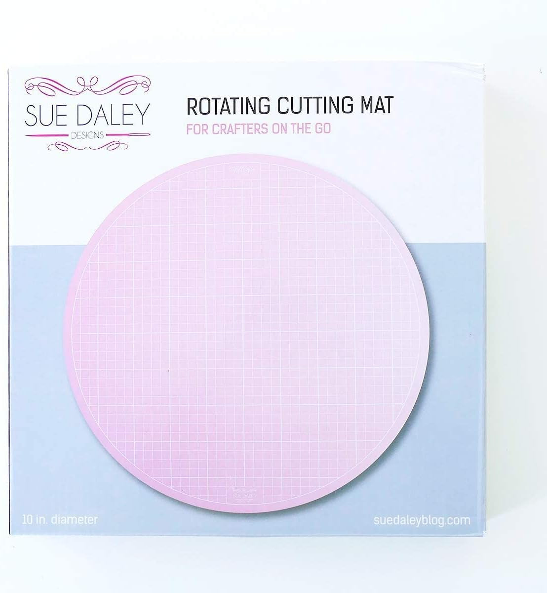 Pink 10" Rotating Cutting Mat EPP English Paper Piecing Patchwork Sewing Quilting Self Healing
