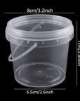 15 Pack 8 Oz Slime Containers with Lids and Handles,Mini Toy Storage Case