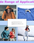 4 Pcs Bodkin Drawstring Threaders,Metal Drawstring Threader Tweezers Easy Quick Insert Drawstring DIY Rope Threader Clip Bodkin Sewing Tool for Sweatpants,Hoodies,Swim Trunks