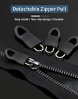 Zipper Pull, Universal Zipper Pull Replacement Kit, Removable Zipper Pulls Tab Replacement (20 Pcs), Black Zipper Pulls for Jackets, Luggage, Backpacks, Purses, Boots, Pants, Tents, (3 Styles 4 Sizes)