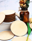 80 Pieces 4 Inch Unfinished Wood Circles Rounds Wooden Cutouts for Crafts, Door Design, Christmas Decorations, Coasters and DIY Home Decor
