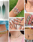 45000Pcs Glass Seed Beads for Bracelet Making Kit, 56 Colors 2Mm Small Beads for Jewelry Making, 260Pcs Letter Beads for Crafts Gifts