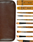 1610 Professional Watercolor Paint Brushes, 10PCS Variety Brushes for Beginners and Professionals Including Pointed Rounds, Flats, Dagger, for Watercolors,Acrylics,Inks,Gouache,Oil and Tempera