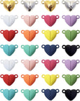 14Pairs Magnetic Necklace Clasps Heart Beads Pendant Charms for Jewelry Making Couples Friendship Bracelets Necklaces Jump Rings Keychain Accessory DIY Crafts Valentine'S Day Gifts,Multicolor