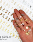A-Z Metal Letter Charms for Jewelry Making, 200Pcs/104Pcs, Capital Alphabet Initial Charms