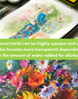Gansai Tambi 48 Colors Set, Watercolor Paint Set, Professional-Quality for Artists and Crafters, for Adult, Ap-Certified, Made in Japan