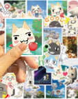 50PCS Toro Inoue Cat Kawaii Stickers Party Supplies Waterproof Graffiti Vinyl Sticker Decals Toy Kid Gifts (Inoue Toro)