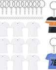72Pcs Sublimation Keychain Blanks Bulk - Sublimation Blanks Keychain with White Protective Film - MDF Sports Keychain - Heat Transfer Keychain Blanks Double Sided