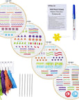 Beginners Embroidery Kit: Easy Stitch Tutorial for Embroidery Starters - Great Embroidery Dictionary for Beginners - Fun Craft for Adults Kids