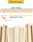 300 Pcs Mini Natural Wooden Food Grade Craft Sticks - Ice Cream Stick - Popsicle - 3.5 Inch Length - Suit Crafting, Stirring, Paddle, Waxing, Small Ice Pop Stick for DIY Kids Popcicle