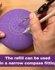 Erasable Soapstone Marker with Holder Idea for Dotting Mandala Art Guidelines on Dark Surfaces - White Grey Color