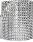 Bling Rhinestone Diamond Mesh Ribbon Wrap, Silver Acrylic Bling Diamond Wrap Ribbon for Wedding, Cake, Vase Decorations, Party Supplies (30Ft)