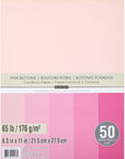 Cardstock Paper, 8 1/2 X 11 Pink Buttons - 50 Sheets (Value 2-Pack)