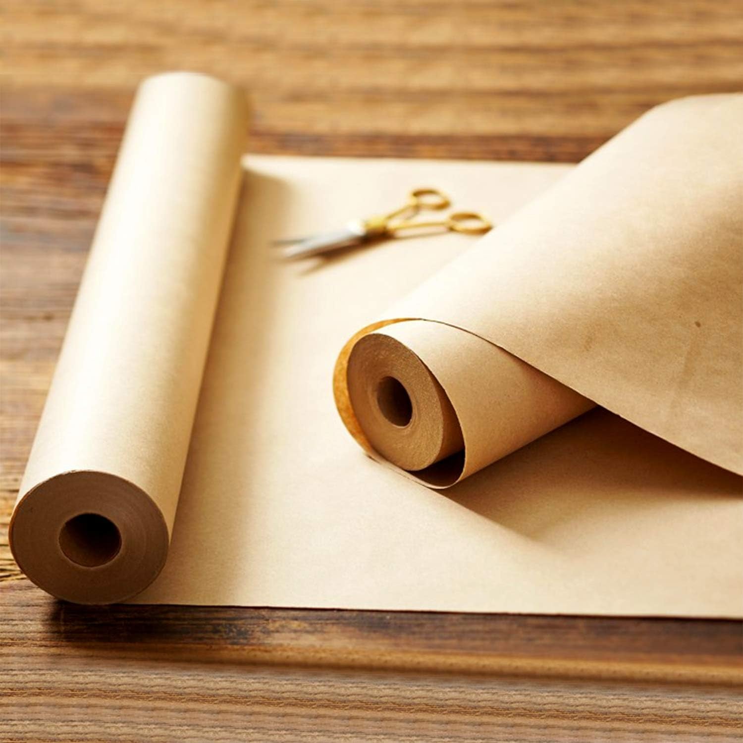 Made in USA Kraft Paper Wide Jumbo Roll 48" X 1200" (100Ft) Ideal for Gift Wrapping, Art, Craft, Postal, Packing, Shipping, Floor Protection, Dunnage, Parcel, Table Runner, 100% Recycled Material