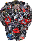 Embroidered Patches Iron-On Appliques: 30Pcs Assorted Cool Punk Embroidery Sew-On Patch for Jackets Clothing