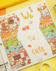 20 Rolls Cute Animals Washi Tape Set, Gold Silver Foil Cartoon Pets Decorative Tape for Bullet Journal, Planner, DIY Arts Crafts, Scrapbooking, Holiday Decoration