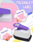 Tab Punch, Tab Paper Punch, 1.5 Inch Tab Puncher for Paper Crafts, File Tab Puncher, File Label Puncher, Tab Punch Tool for Calendars, Planner Inserts, Scrapbooking, Foldable File Label