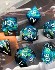 7 Piece Sharp Edge Polyhedral Dice Mold, DND Dice Resin Molds for Board Games, Silicone Molds for Resin Dice Making