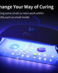 2 Pack UV Light for Resin, Large Size Foldable UV Resin Lamp and Mini Portable UV Resin Light, Fast Curing and Light Weight UV Resin Lamp, Resin Kits for Jewelry Making, UV Resin, DIY Craft
