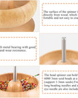 Upgrade Wooden Bead Spinner with 2 Pcs Big Needles,8000 Pcs Seed Beads and 1 Surprise Gift Pack for Jewelry Making Tools,Quickly Stringing Beads Tool, Manual Operated
