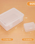 Small Bead Organizers and Storage, Clear Bead Storage Containers Rectangle Bead Holder Plastic Cases Transparent Boxes for Nail DIY Craft Making Jewelry Battery Screw