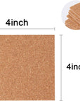 40 Pack Self Adhesive Cork Squares and round DIY Adhesive Cork Board for Coasters and DIY Crafts
